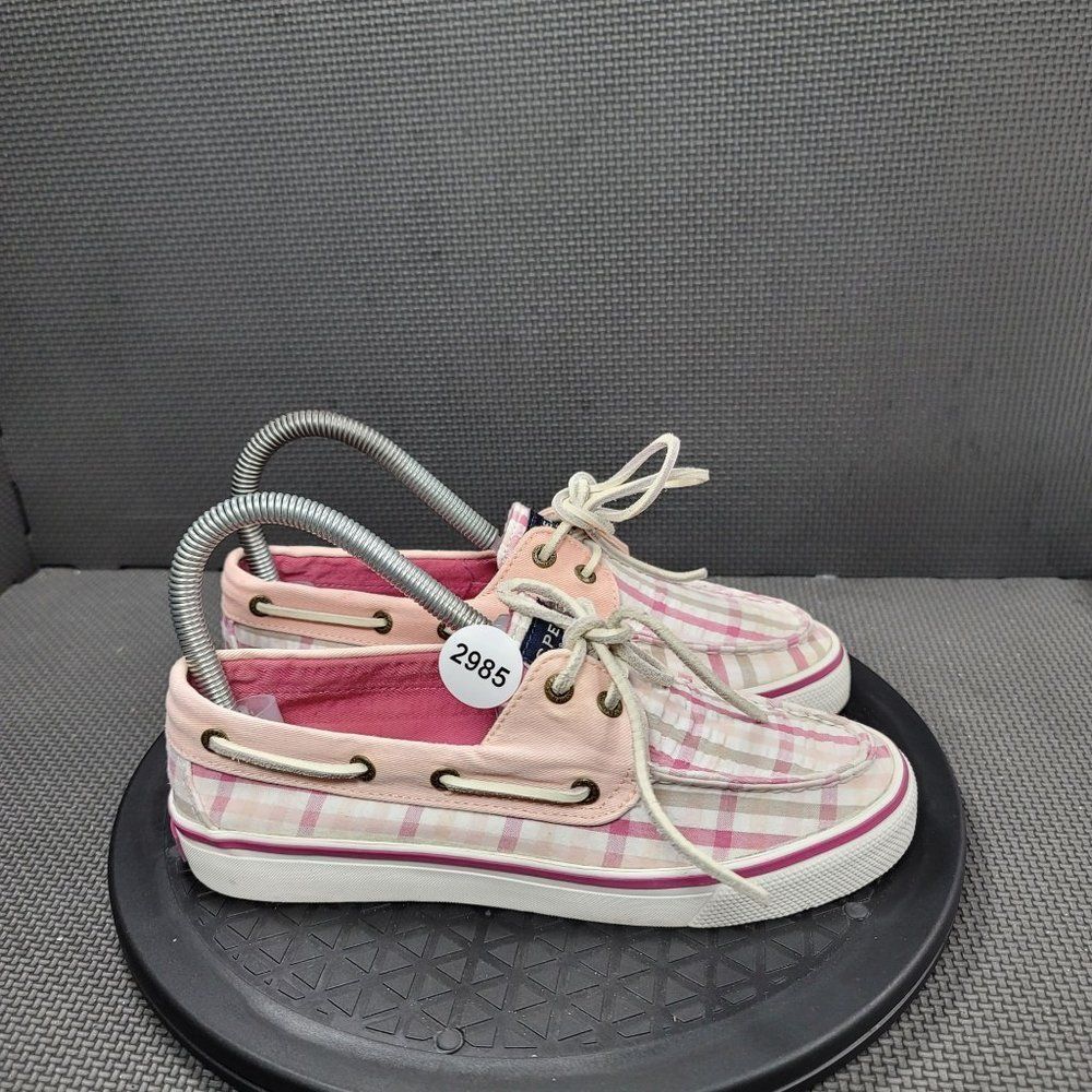 Pink & White Sperry Top Sider Bahama Boat Shoes